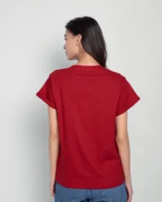 Women's Red Friends Logo (FRL) Typography Boyfriend T-shirt - Image 3